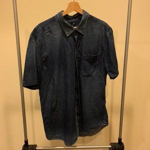 Gap Slim Fit Dark Denim Button Up